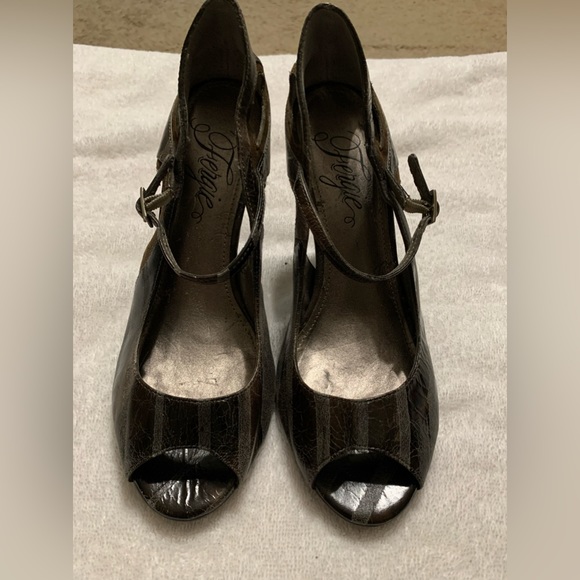 Fergie Peep-Toe Ankle Strap Heels - Picture 2 of 9